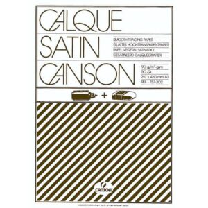 Canson drawing pad satin glossy paper 50 sheets 90/95 gsm A3