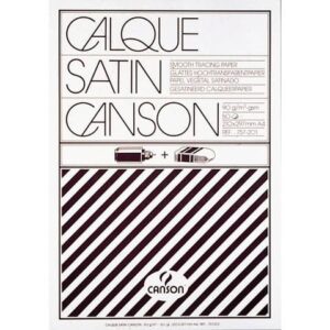 Canson drawing pad glossy satin paper 50 sheets 90/95 gsm A4