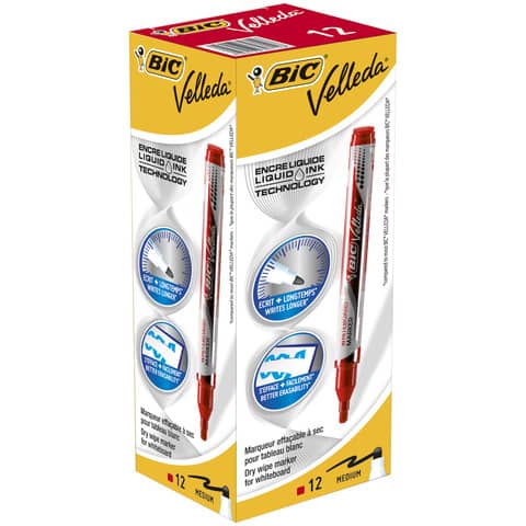 Marcatore per lavagne bianche BIC Velleda Liquid Ink Pocket punta conica