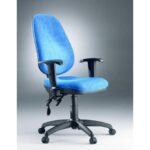 Sedia operativa girevole Unisit Oberon OBOB - rivestimento Eco blu