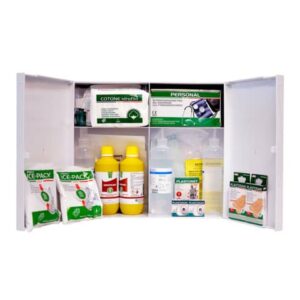 Armadietto Pronto Soccorso Base PVS bianco plastica - 3 persone