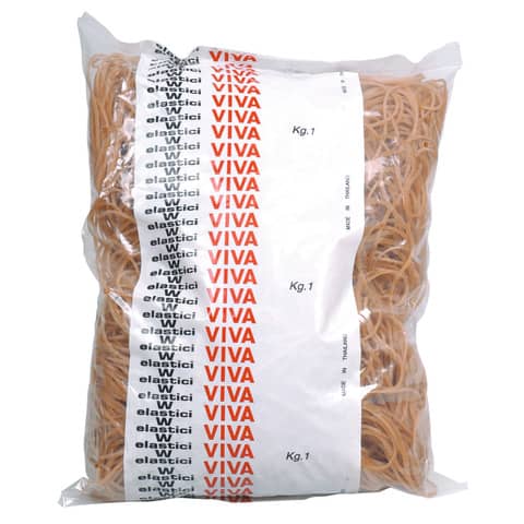 Viva elastics in amber natural rubber bag 80 mm