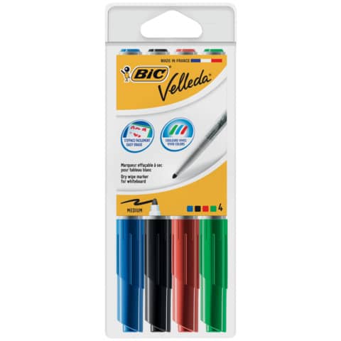 Marcatori per lavagne bianche BIC Velleda 1741 punta conica 4,5 mm