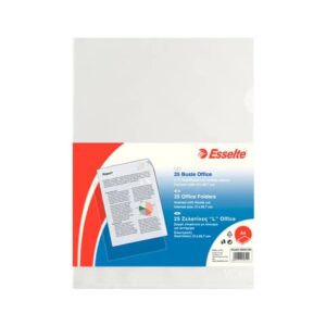 Buste a L non perforate Esselte OFFICE PP antiriflesso trasparente A4 goffrate