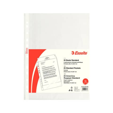 Esselte STANDARD PP Embossed Universal Punch Envelopes