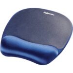 FELLOWES Memory Foam Mouse Pad with Wrist Rest - Sapphire Blue