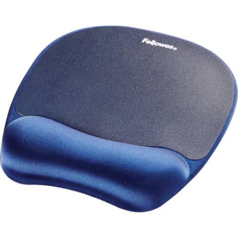 FELLOWES Memory Foam Mouse Pad with Wrist Rest - Sapphire Blue