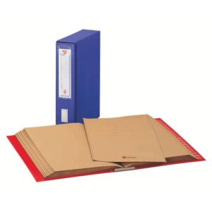 Classificatore alfanumerico con custodia King Mec MEC 20 dorso 8,5 cm blu