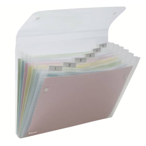 Rexel Ice 6-pocket A4 folding file cabinet transparent