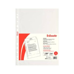 Buste a perforazione universale goffrate Esselte ESSENTIALS PP antiriflesso