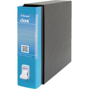 Registratore a leva DOX2 Protocollo 28,5x35 cm - dorso 8 cm blu chiaro