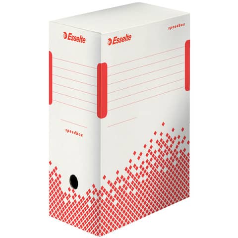 Scatola archivio Esselte SPEEDBOX dorso 15 cm bianco/rosso 15x25x35 cm