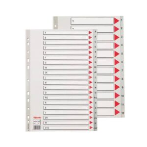 Divisori per rubrica Esselte alfabetica A-Z A4 maxi