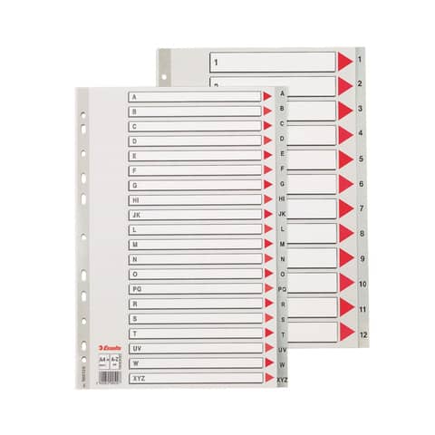 Divisori per rubrica Esselte alfabetica A-Z A4 maxi