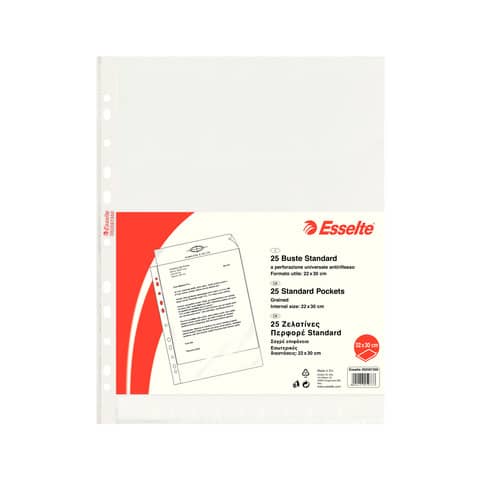 Esselte STANDARD PP Embossed Universal Punch Envelopes