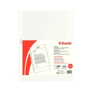 Buste a perforazione universale goffrate Esselte ESSENTIALS PP antiriflesso