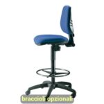 Sgabello tecnico Unisit Esos EOE1 seduta alta - poggiapiedi telescopico -