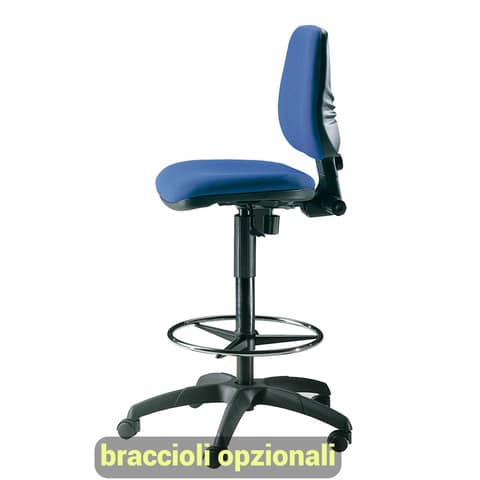 Sgabello tecnico Unisit Esos EOE1 seduta alta - poggiapiedi telescopico -