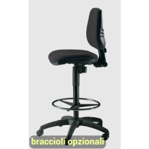 Sgabello tecnico Unisit Esos EOE1 seduta alta - poggiapiedi telescopico -