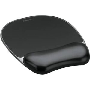 Tappetino mouse con poggiapolsi FELLOWES Crystal Gel nero