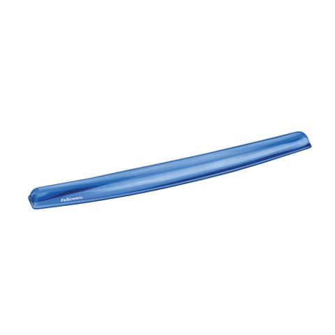 FELLOWES Crystal Gel keyboard wrist rest light blue