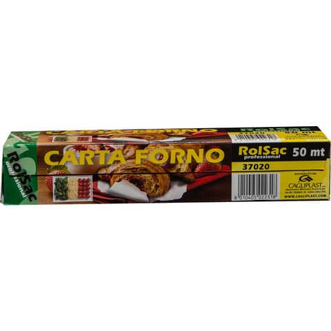 Rotolo carta forno per alimenti Rolsac Professional 50 m h 33 cm bianco