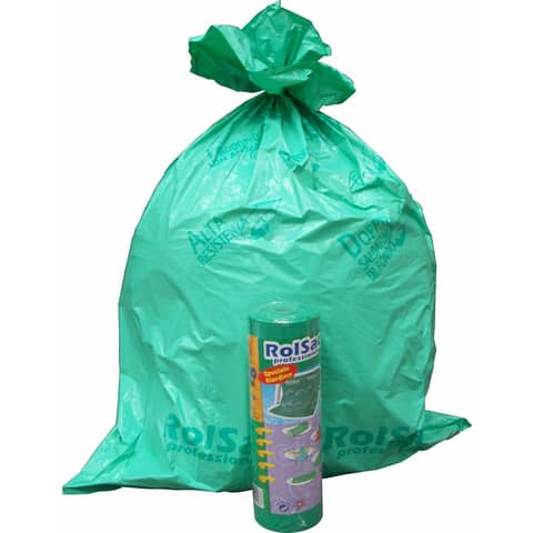 Sacchi Rolsac Quality 85x120 spessore 55 my 156 l verde