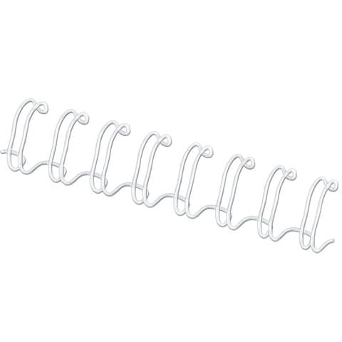 Dorsi metallici FELLOWES bianco 6 mm - - capacità 1-35 fogli
