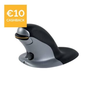 Mouse verticale FELLOWES Penguin® Wireless nero/argento piccolo