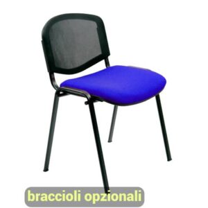 Visitor chair 4 legs Unisit Dado D5N mesh backrest - eco upholstery