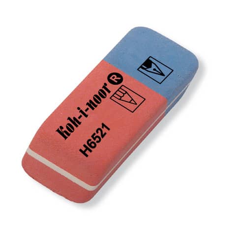 Gomma rosso/blu KOH-I-NOOR Blustar caucciù per matita e inchiostro