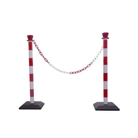 ABS Viso Signal Column 950x50 mm white/red