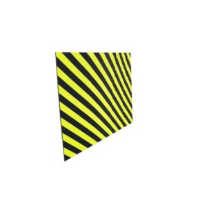 Protezione segnaletica in gomma Viso 100x150 cm nero/giallo