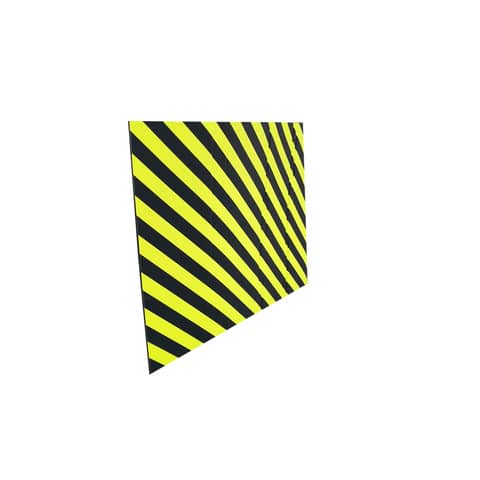 Protezione segnaletica in gomma Viso 100x150 cm nero/giallo