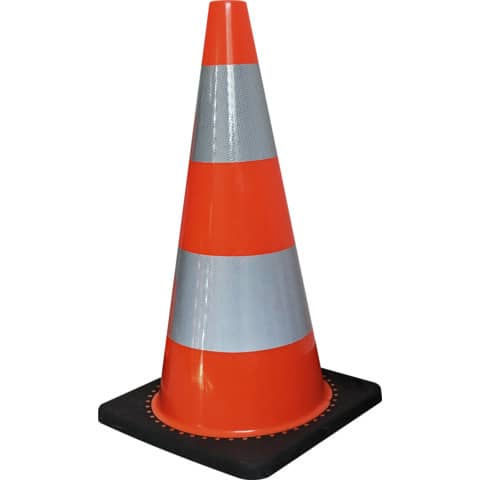 Road cones with rubber base Viso h. 70 cm - orange
