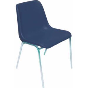 Visitor chair Unisit Esse ESC 4 chromed steel legs - fixed back blue