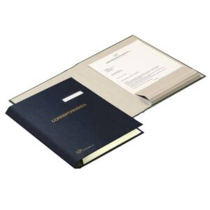 Cartella portacorrispondenza FRASCHINI 24x34 cm in dermoide con dorso a V