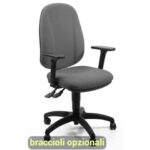 Sedia operativa girevole Unisit Giano GIGI Eco Smart rivestimento PPL grigio