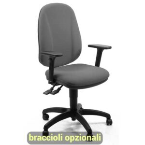 Sedia operativa girevole Unisit Giano GIGI Eco Smart rivestimento PPL grigio