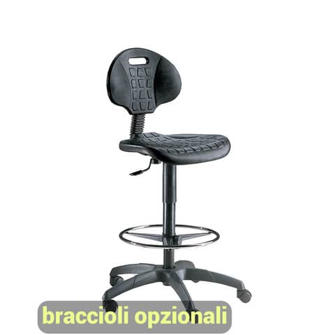 Unisit Esos EOE2 high technical stool - telescopic footrest -