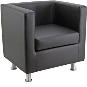 Unisit Pragma PR1 1-seater waiting sofa with fixed back - fabric cover