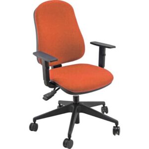 Sedia operativa girevole Unisit Simple SISY Eco Smart - rivestimento Eco rosso