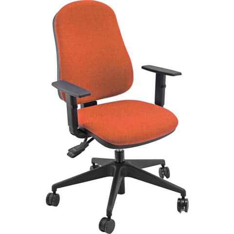 Sedia operativa girevole Unisit Simple SISY Eco Smart - rivestimento Eco rosso