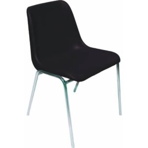 Visitor chair Unisit Esse ESC 4 chrome-plated steel legs - black fixed backrest