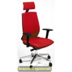 Sedia operativa girevole Unisit Larissa LR1SB con poggiatesta - rivestimento
