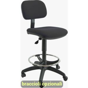 Sgabello tecnico Unisit Esos EOE5S seduta alta - poggiapiedi telescopico -