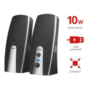 Set altoparlanti stereo USB TRUST MiLa 2.0 nero