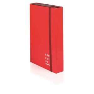 Cartella a 3 lembi con elastico piatto BREFIOCART NEW COLOR 25x35 cm dorso 10