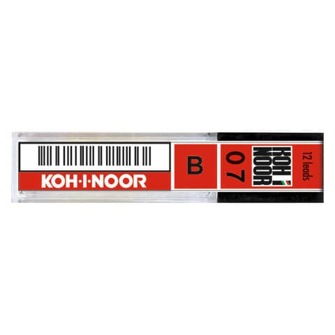 Carton of 12 B mines for KOH-I-NOOR 0.7 mm pencils -