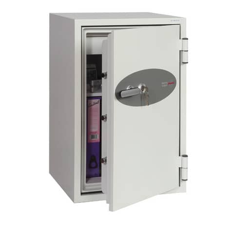 Cassaforte ignifuga Phoenix bianco - Ral 9003 chiusura a chiave di alta qualità.